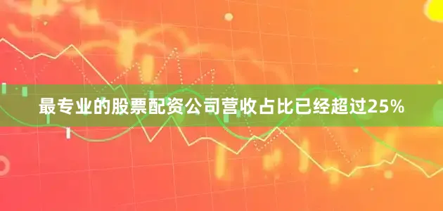 最专业的股票配资公司营收占比已经超过25%